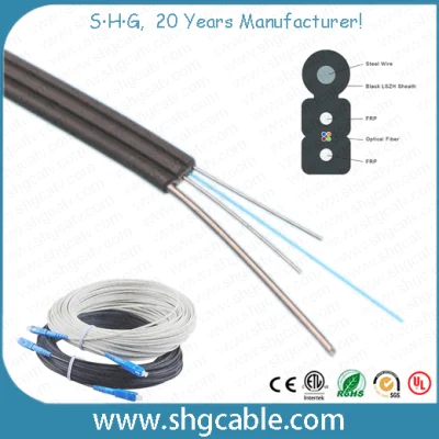 Hot Sale Low Cost Factory Price All Dielectric 1/2/4 Cores Fibers Drop FTTH Fiber Optic Cable (GJYXFCH)